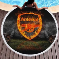 Arsenal FC Exciting Premiere League Club Round Beach Towel 1