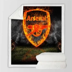 Arsenal FC Exciting Premiere League Club Sherpa Fleece Blanket
