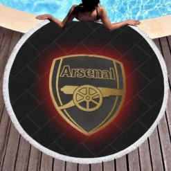 Arsenal FC Exellelant English Football Club Round Beach Towel 1