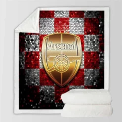 Arsenal FC FA Cup Football Club Sherpa Fleece Blanket
