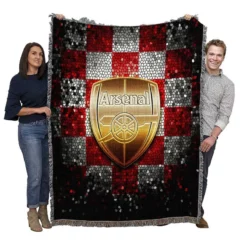 Arsenal FC FA Cup Football Club Woven Blanket
