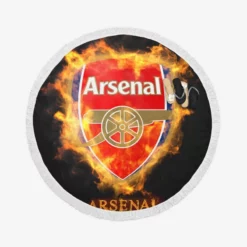 Arsenal FC Famous Soccer Team Round Beach Towel