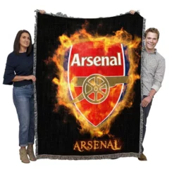 Arsenal FC Famous Soccer Team Woven Blanket