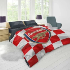 Arsenal FC Flag Design Football Logo Duvet Cover 1