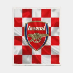 Arsenal FC Flag Design Football Logo Sherpa Fleece Blanket 1