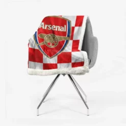 Arsenal FC Flag Design Football Logo Sherpa Fleece Blanket 2