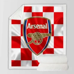 Arsenal FC Flag Design Football Logo Sherpa Fleece Blanket