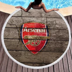 Arsenal FC Football Club Round Beach Towel 1