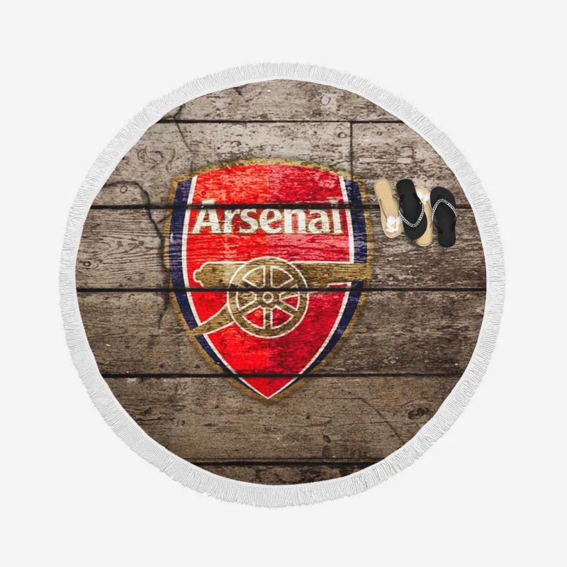Arsenal FC Football Club Round Beach Towel