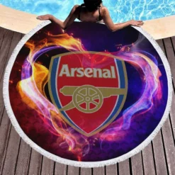 Arsenal FC Popular Football Club Round Beach Towel 1