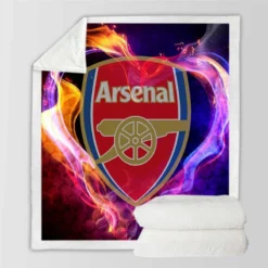 Arsenal FC Popular Football Club Sherpa Fleece Blanket