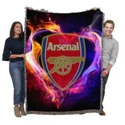 Arsenal FC Popular Football Club Woven Blanket