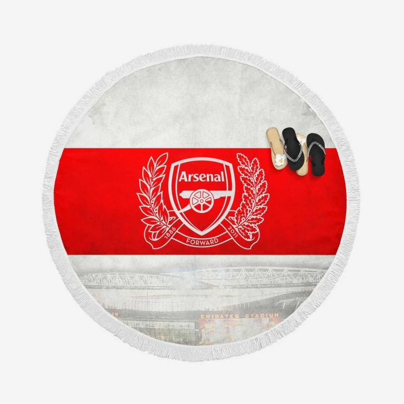 Arsenal FC Premier League Football Club Round Beach Towel