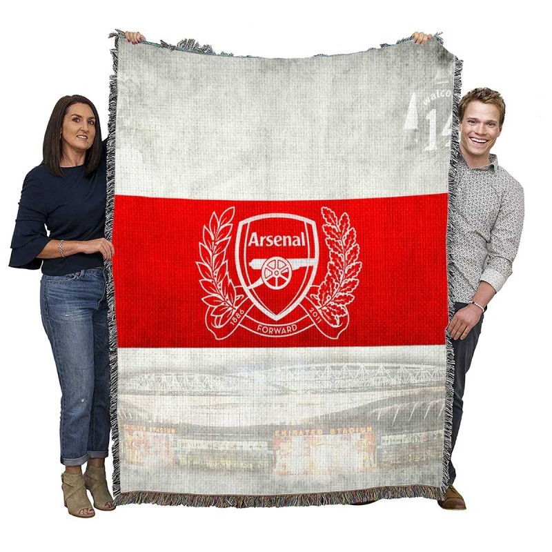 Arsenal FC Premier League Football Club Woven Blanket