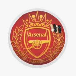 Arsenal FC Top Ranked Football Club Round Beach Towel