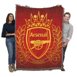 Arsenal FC Top Ranked Football Club Woven Blanket