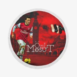 Arsenal Football Player Mesut Ozil Round Beach Towel