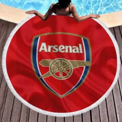 Arsenal Logo Powerful Football Club Round Beach Towel 1