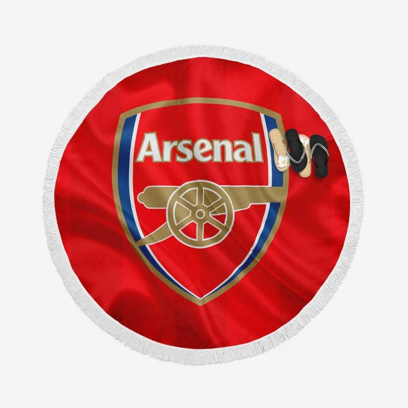 Arsenal Logo Powerful Football Club Round Beach Towel