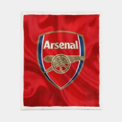 Arsenal Logo Powerful Football Club Sherpa Fleece Blanket 1