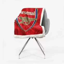 Arsenal Logo Powerful Football Club Sherpa Fleece Blanket 2