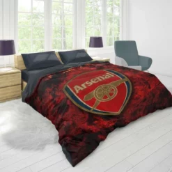 Arsenal Logo Strong Football Club Logo Duvet Cover 1