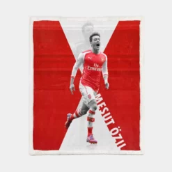 Arsenal Premier League Footballer Mesut Ozil Sherpa Fleece Blanket 1