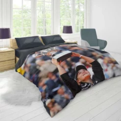 Ashleigh Barty Energetic Australian Tennis Player Duvet Cover 1