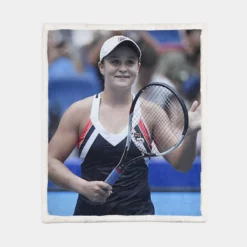 Ashleigh Barty Exellent Australian Tennis Player Sherpa Fleece Blanket 1