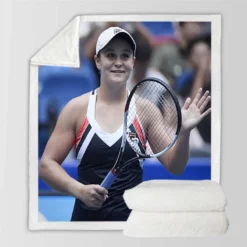 Ashleigh Barty Exellent Australian Tennis Player Sherpa Fleece Blanket