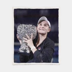 Ashleigh Barty Populer Australian Tennis Player Sherpa Fleece Blanket 1