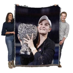 Ashleigh Barty Populer Australian Tennis Player Woven Blanket