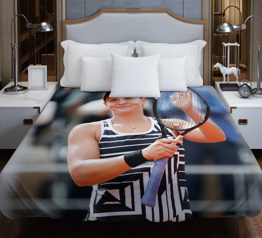 Ashleigh Barty Top Ranked Australian Tennis Player Duvet Cover