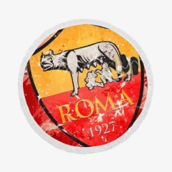 Association Sportive Roma Italy Football Club Round Beach Towel