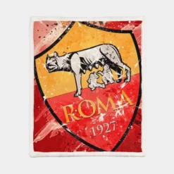 Association Sportive Roma Italy Football Club Sherpa Fleece Blanket 1