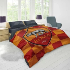 Association Sportive Roma Serie A Football Team Duvet Cover 1