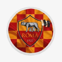 Association Sportive Roma Serie A Football Team Round Beach Towel