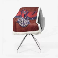 Atlanta Hawks Basketball team Logo Sherpa Fleece Blanket 2