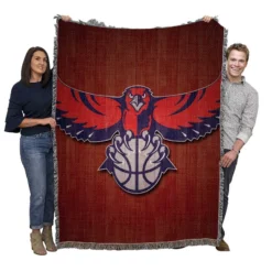 Atlanta Hawks Basketball team Logo Woven Blanket