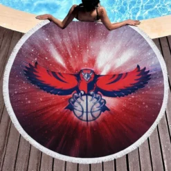 Atlanta Hawks Classic Basketball NBA Club Round Beach Towel 1