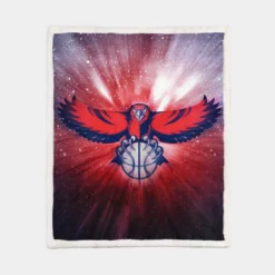 Atlanta Hawks Classic Basketball NBA Club Sherpa Fleece Blanket 1