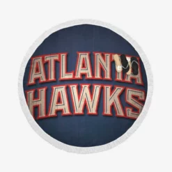 Atlanta Hawks Energetic NBA Basketball team Round Beach Towel