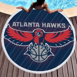 Atlanta Hawks Excellent Atlanta NBA Team Round Beach Towel 1