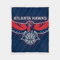 Atlanta Hawks Excellent Atlanta NBA Team Sherpa Fleece Blanket 1