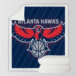 Atlanta Hawks Excellent Atlanta NBA Team Sherpa Fleece Blanket