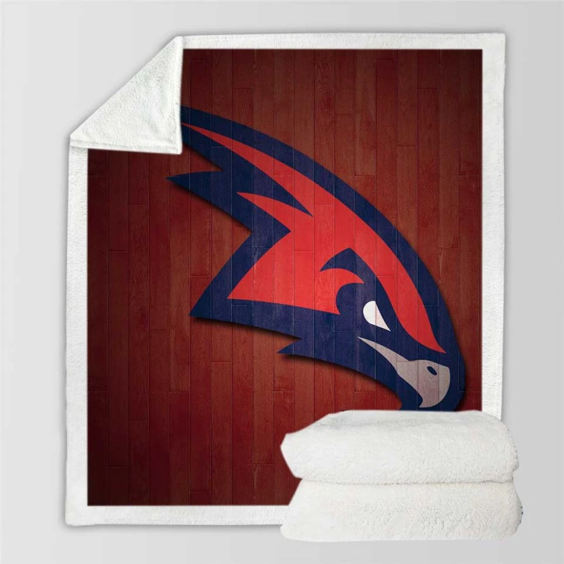 Atlanta Hawks Exciting Basketball team Sherpa Fleece Blanket