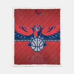Atlanta Hawks Popular NBA Club Sherpa Fleece Blanket 1