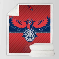 Atlanta Hawks Professional American NBA Team Sherpa Fleece Blanket