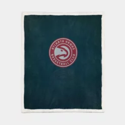 Atlanta Hawks Top Ranked American NBA Team Sherpa Fleece Blanket 1