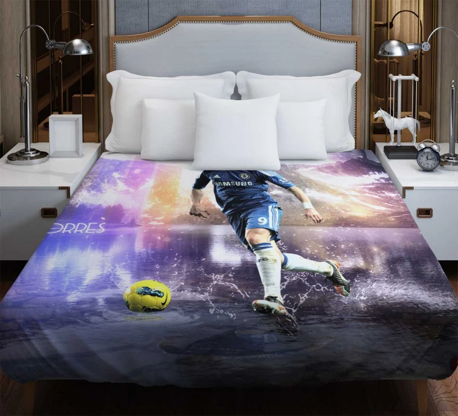 Atletico Madrid Soccer Player Fernando Torres Duvet Cover